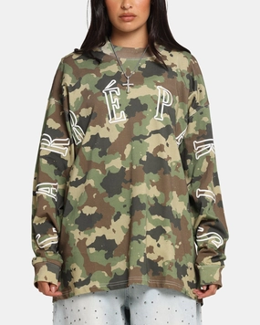 Carre Global Oversized Long Sleeve T-Shirt Camo Comfy Layer