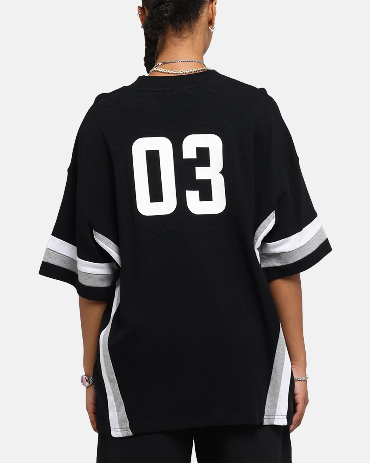 Carre Graffiti Waffle T-Shirt Black Summer Dress