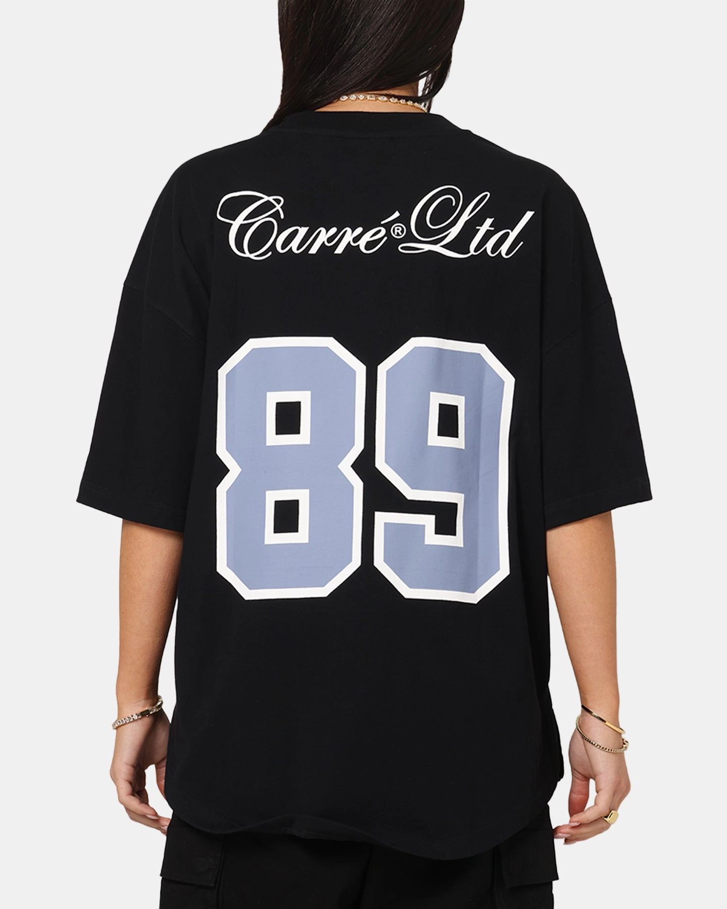Summer Blouse Carre Hitta Grid Iron T-Shirt Black/Navy