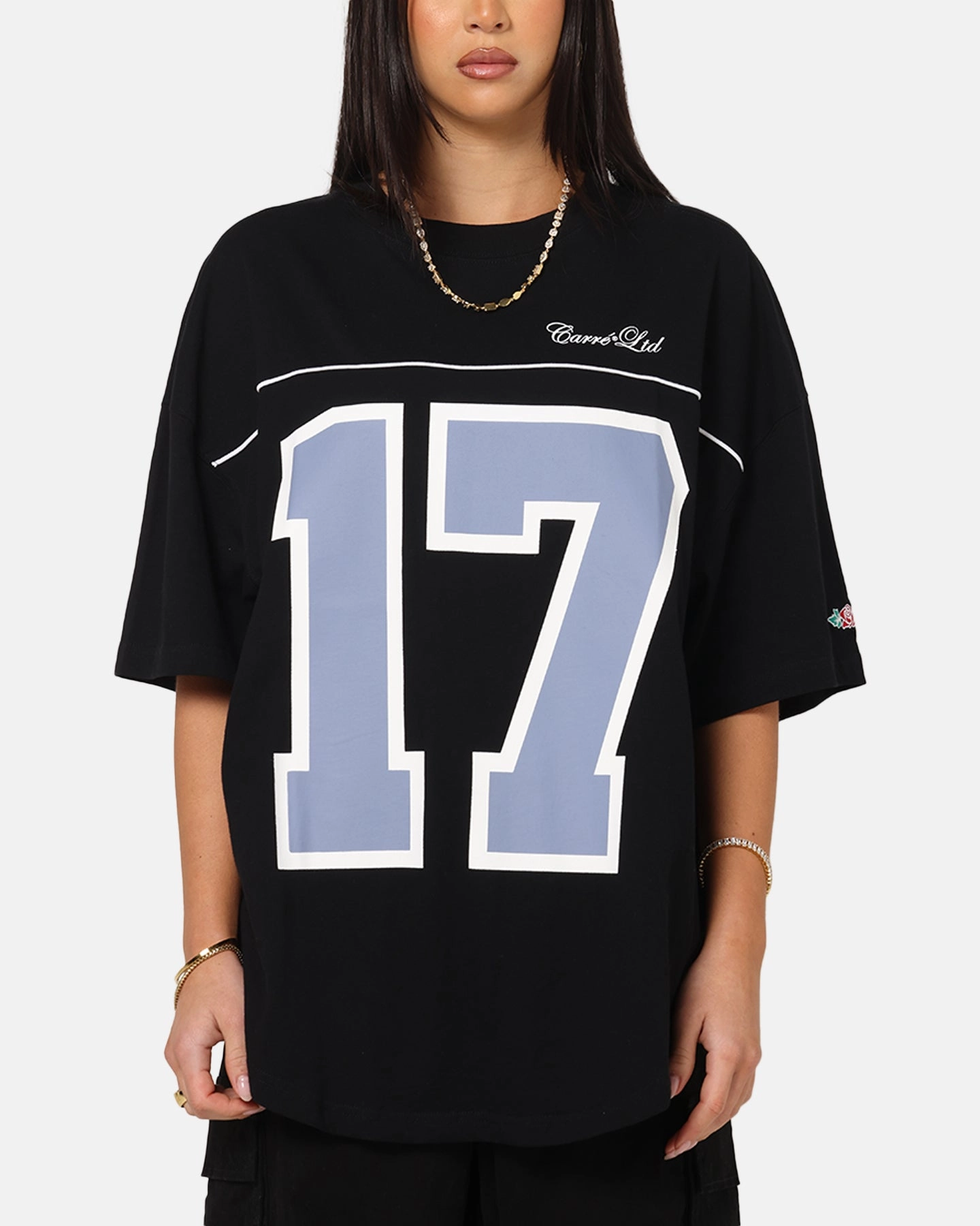 Carre Hitta Grid Iron T-Shirt Black/Navy SlipResistant