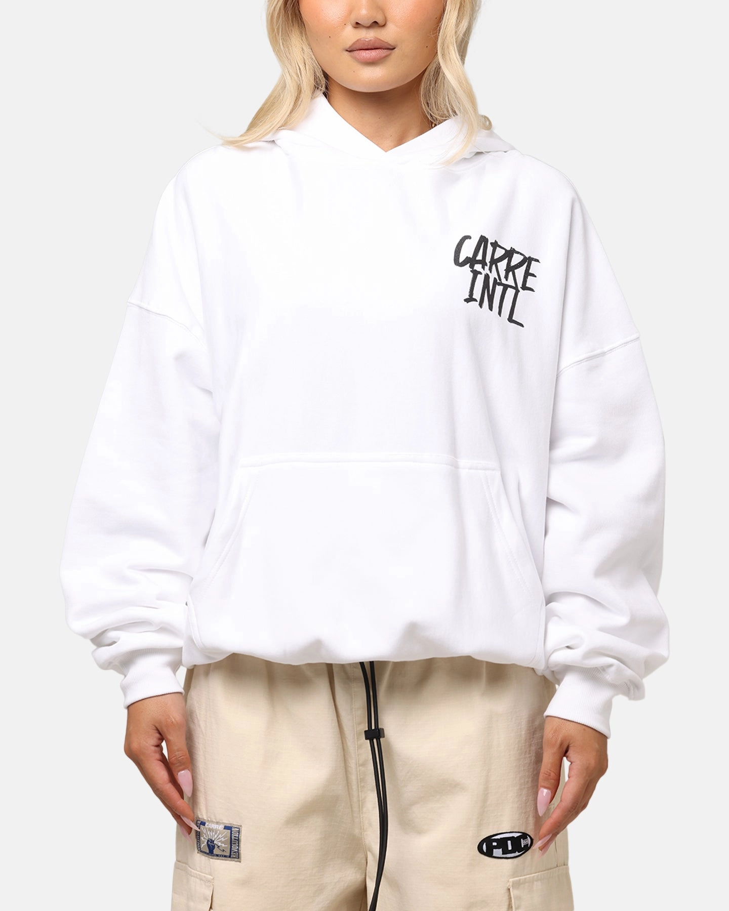 Carre International Hoodie White Quick Dry Fabric LongLastingDurability