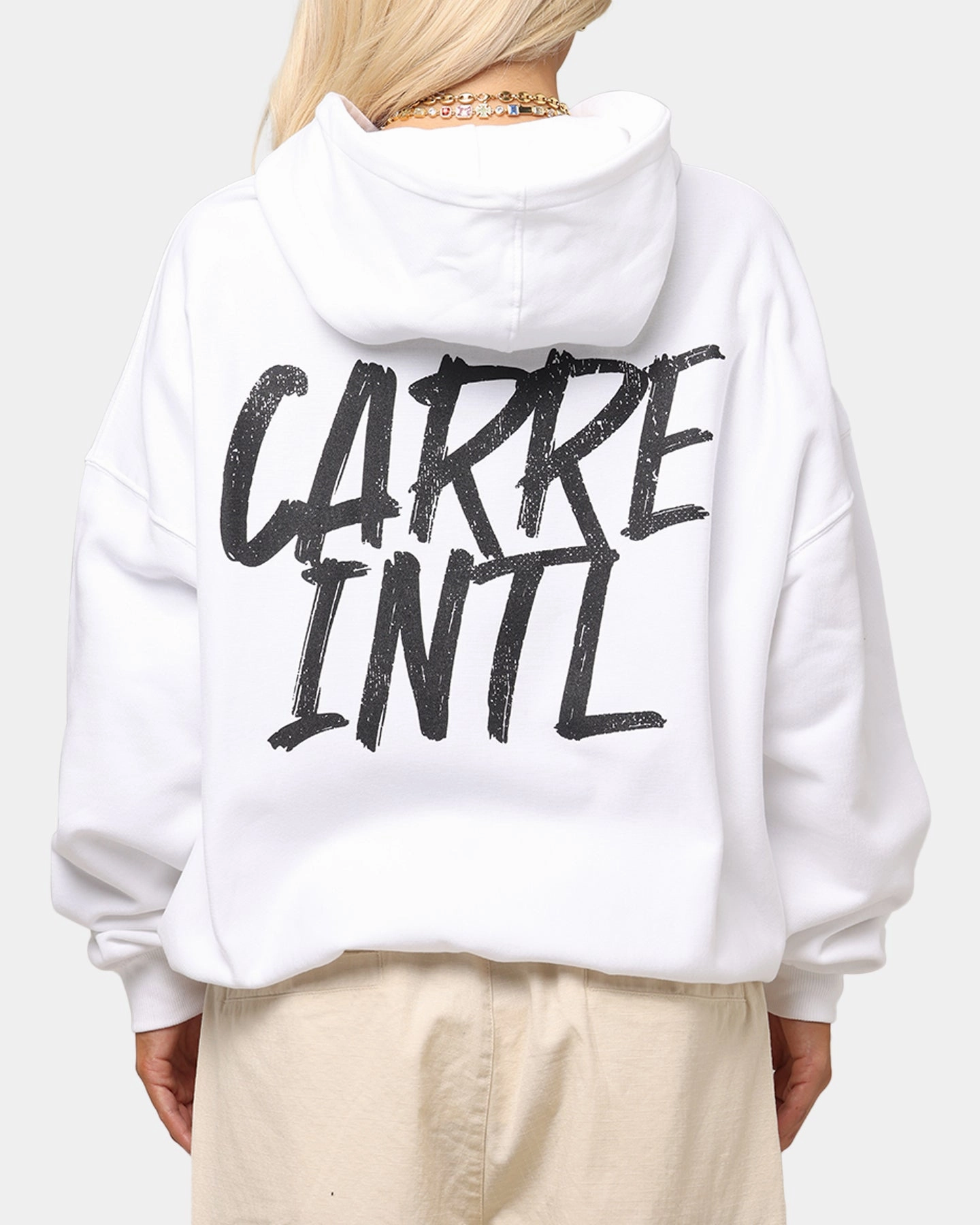 HeatPressedLogos Carre International Hoodie White
