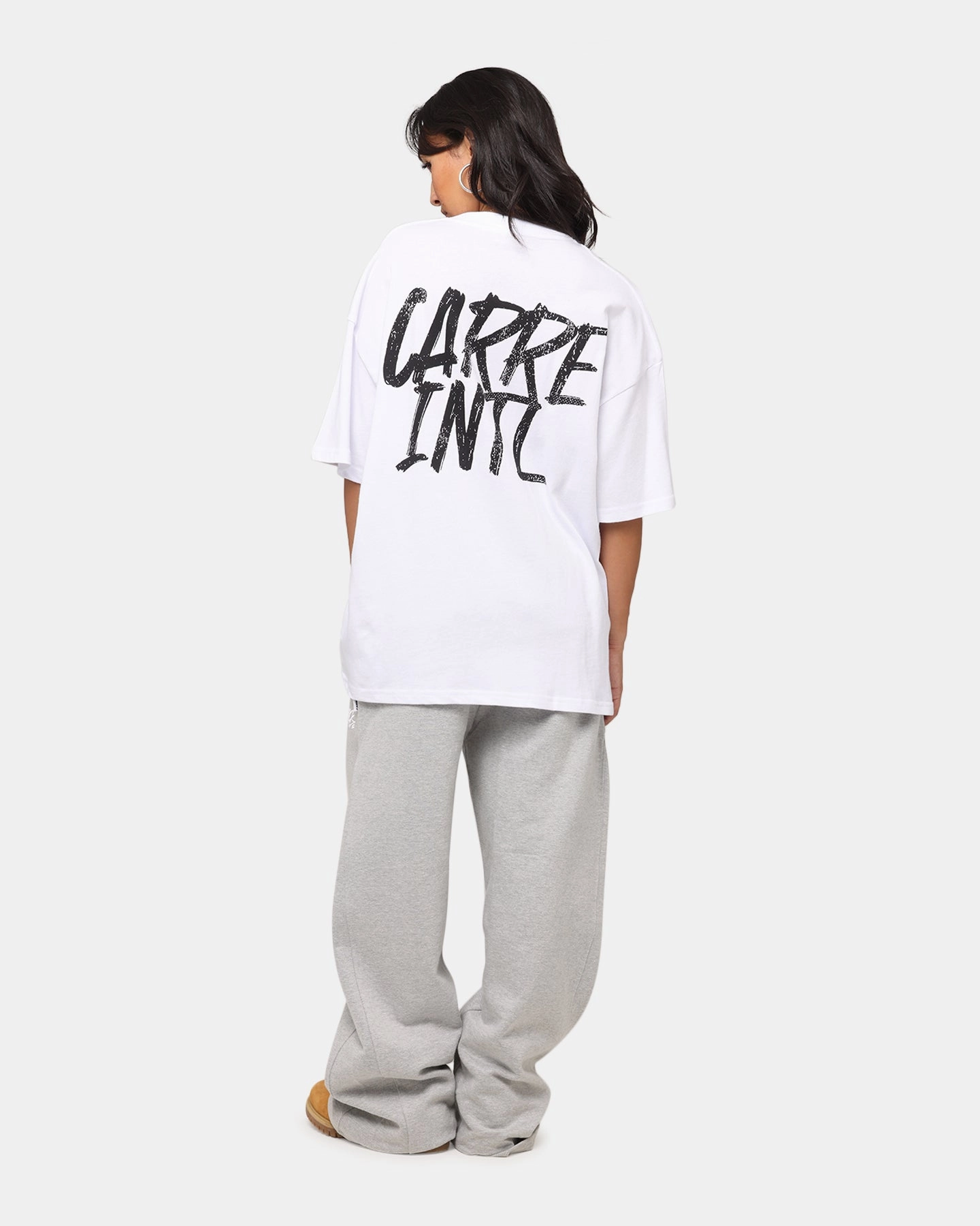 RecycledPolyesterBlend Carre Intl Drop Shoulder T-Shirt White
