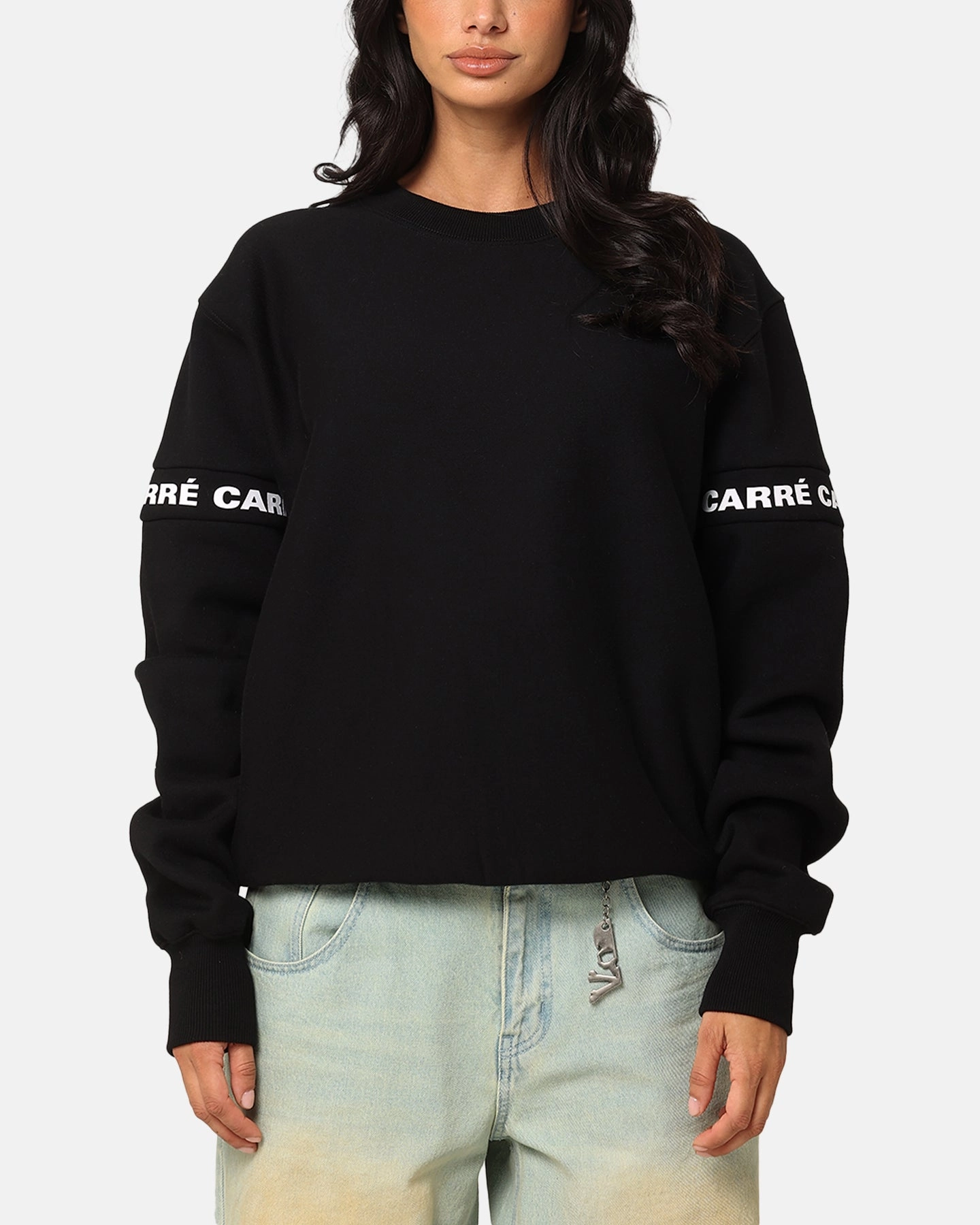 Stylish Dress Reflective Safety Accents Carre La Manche 2.0 Crewneck Black