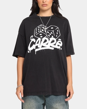 Breathable Microfiber Carre Players Choice T-Shirt Black Acidwash