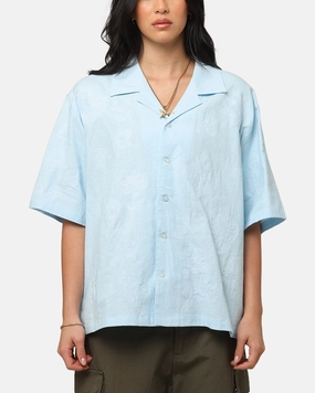Carre Posy Button Up Shirt Light Blue/White Winter Fashion Summer Polo