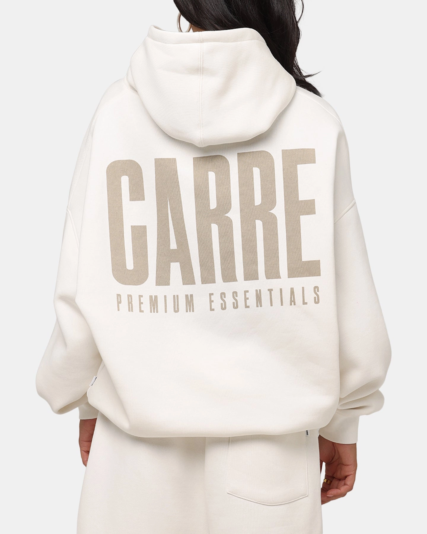 Carre Premium Essentials Hoodie Cream Butter Soft Handfeel Sweat Absorbing Lining