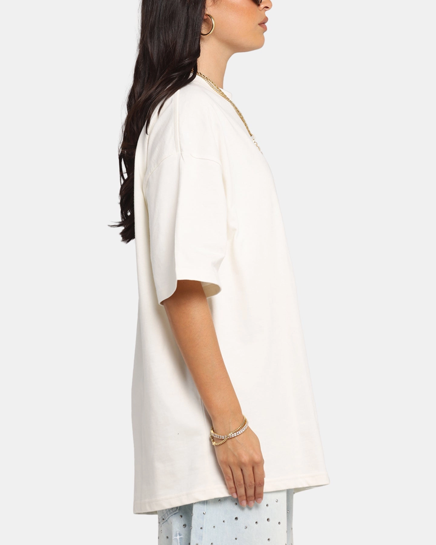 Carre Sacred Letter Mock Neck T-Shirt Off White AllDaySoftness Winter Fashion