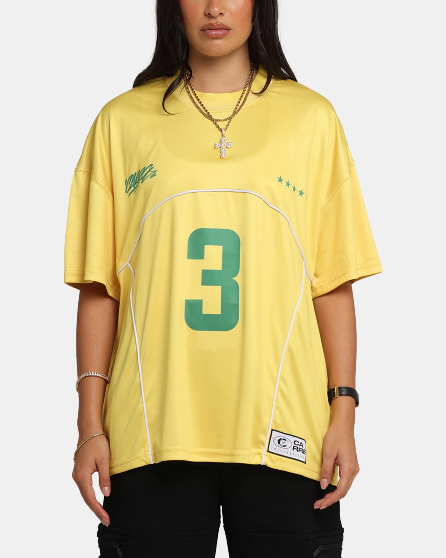 Carre Trainer T-Shirt Yellow/Green Sporty T-shirt