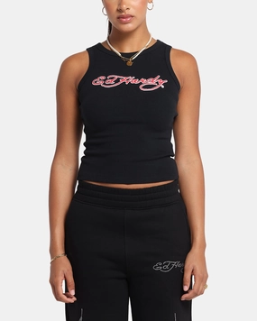 Ed Hardy Women's Tried And True Tank Black SoftKnit