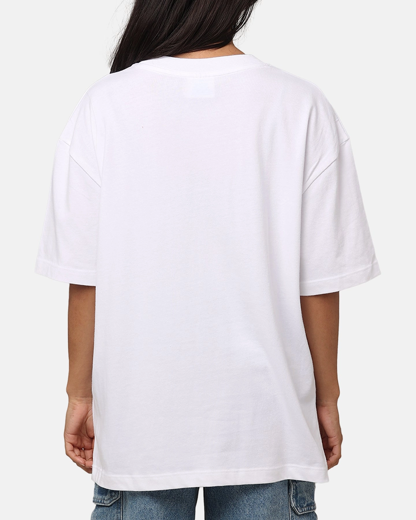 Champion Heritage New Script T-Shirt White NonRestrictive Armholes Reinforced Stress Points