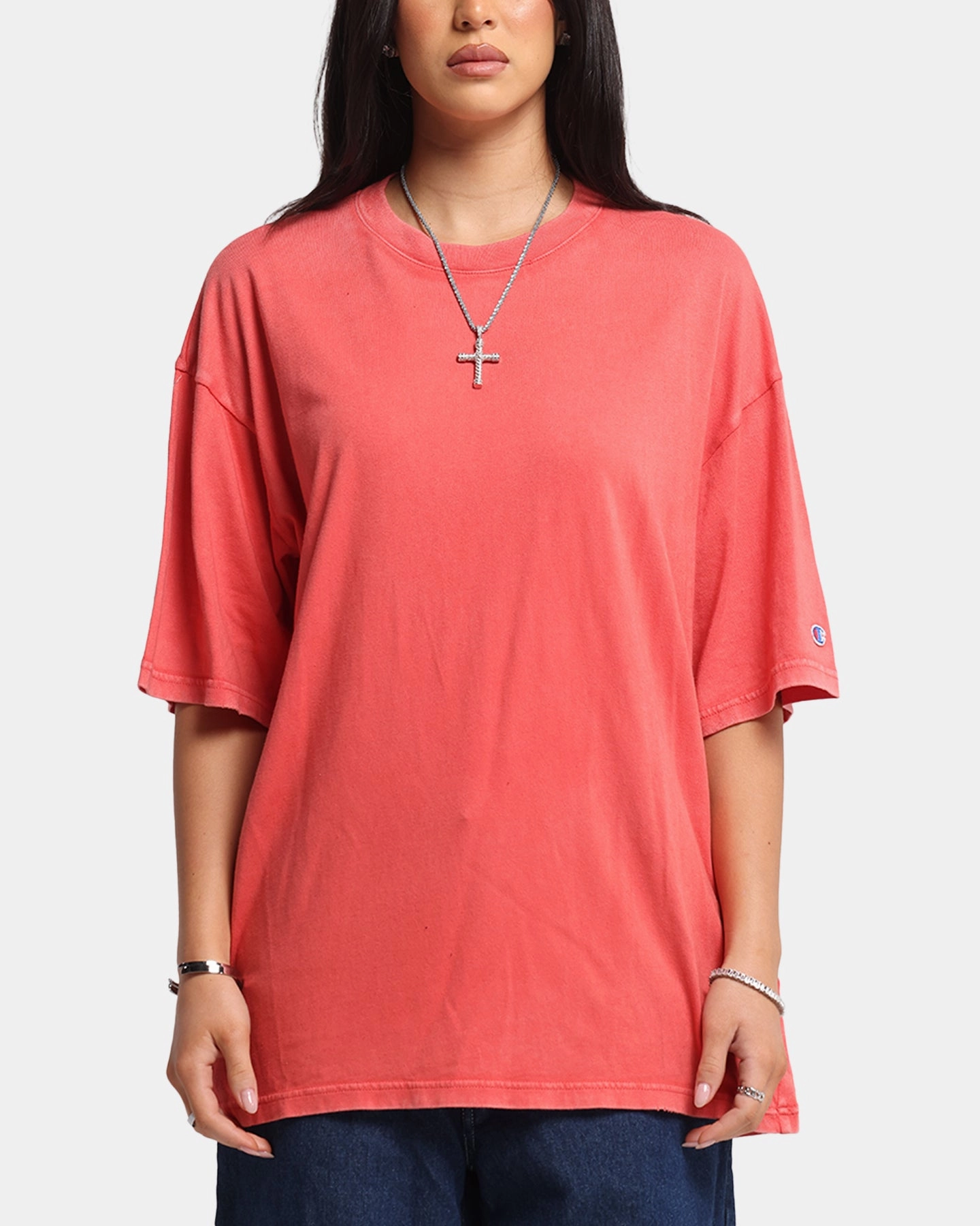 Champion Jersey TC Riggins T-Shirt Red StainResistantFinish WrinkleFree Fabric