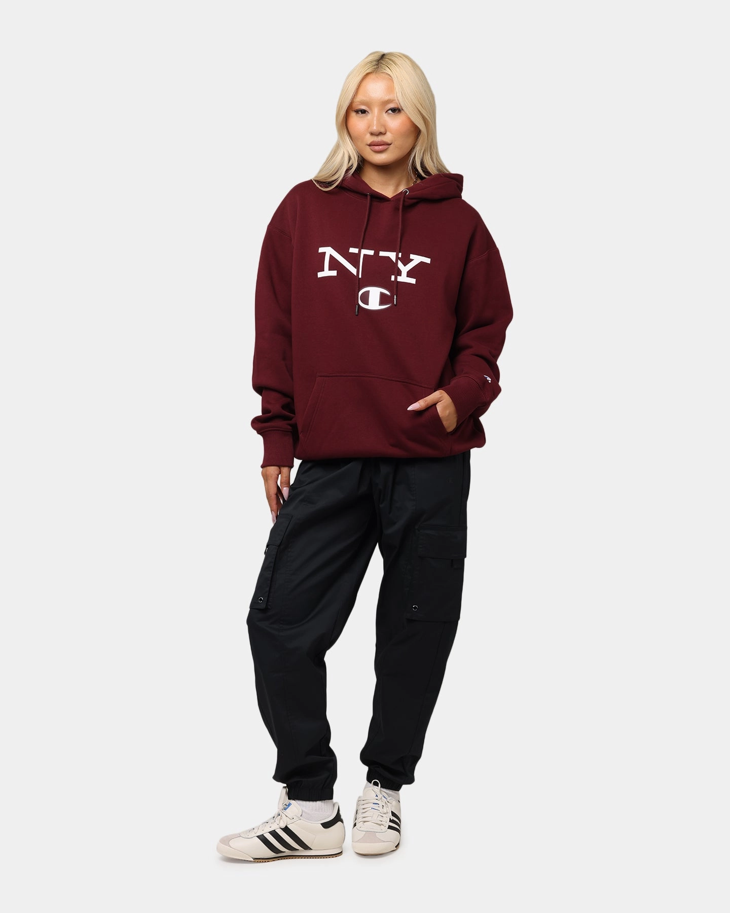 Bluesign Approved Material Champion Rochester Graphic Hoodie Red