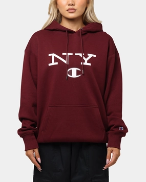 Champion Rochester Graphic Hoodie Red SlimFitAdaptation Hidden Zipper