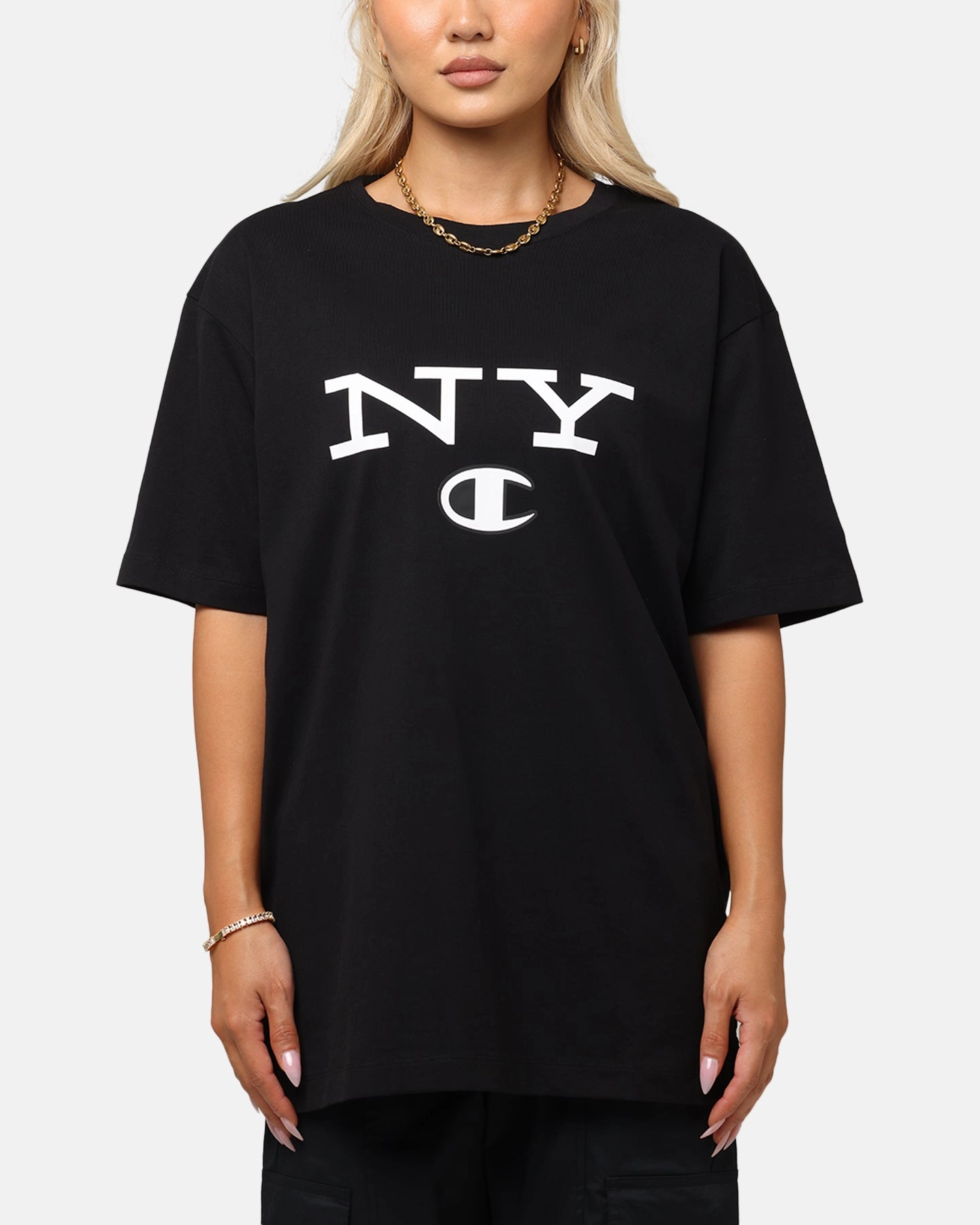Champion Rochester Graphic T-Shirt Black Non Chafe Armholes