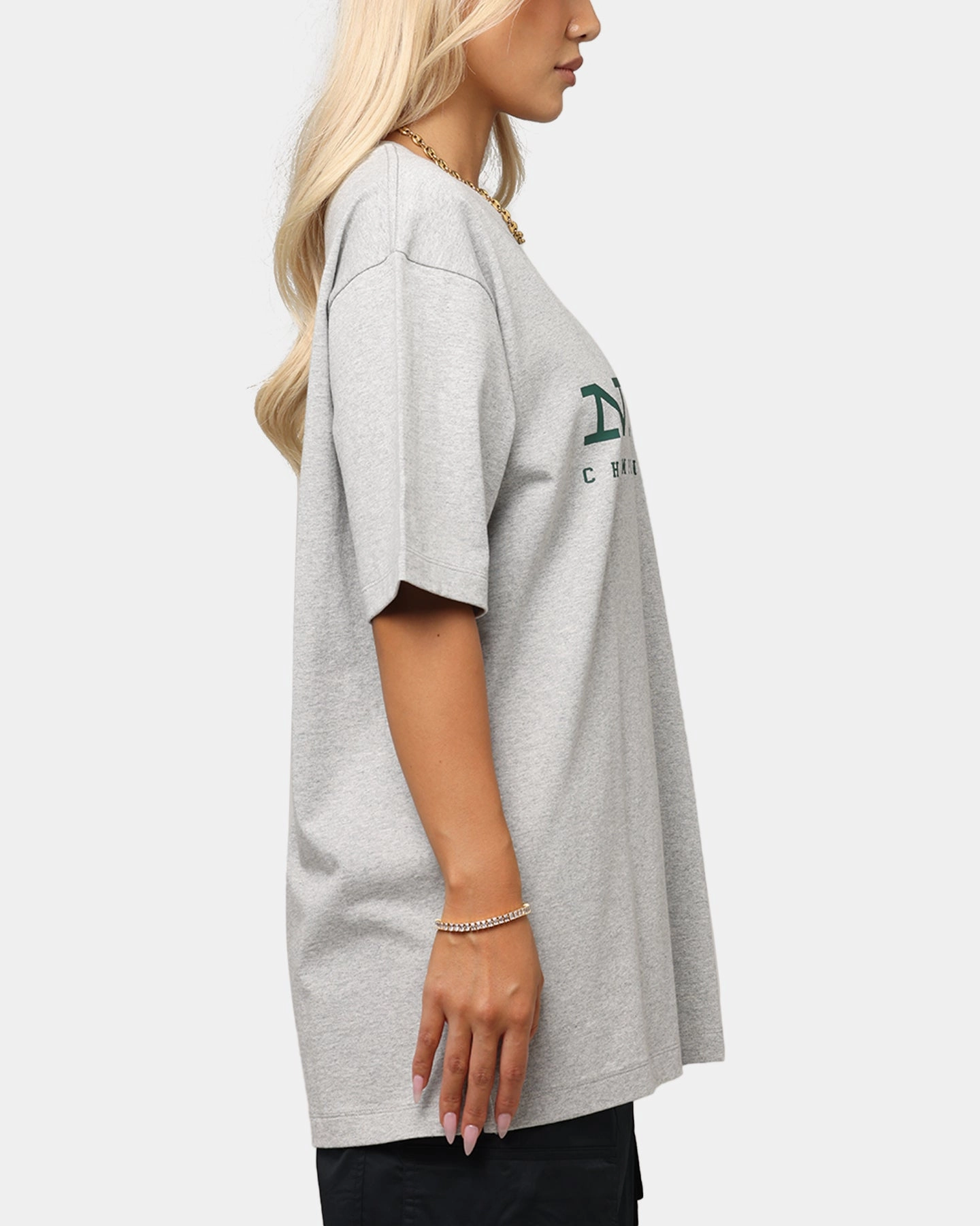 Linen Blend Fabric Champion Rochester Graphic T-Shirt Grey