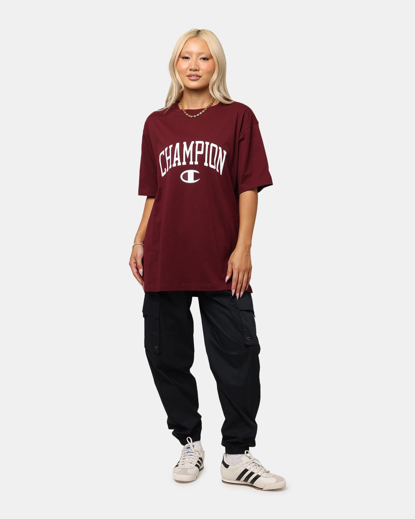 Minimalist Detailing Champion Rochester Graphic T-Shirt Red