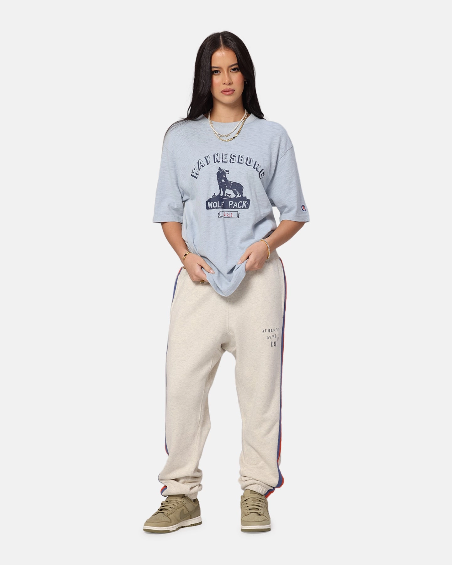 Self Fabric Tie Closure Champion RW Expansion T-Shirt Pale Blue