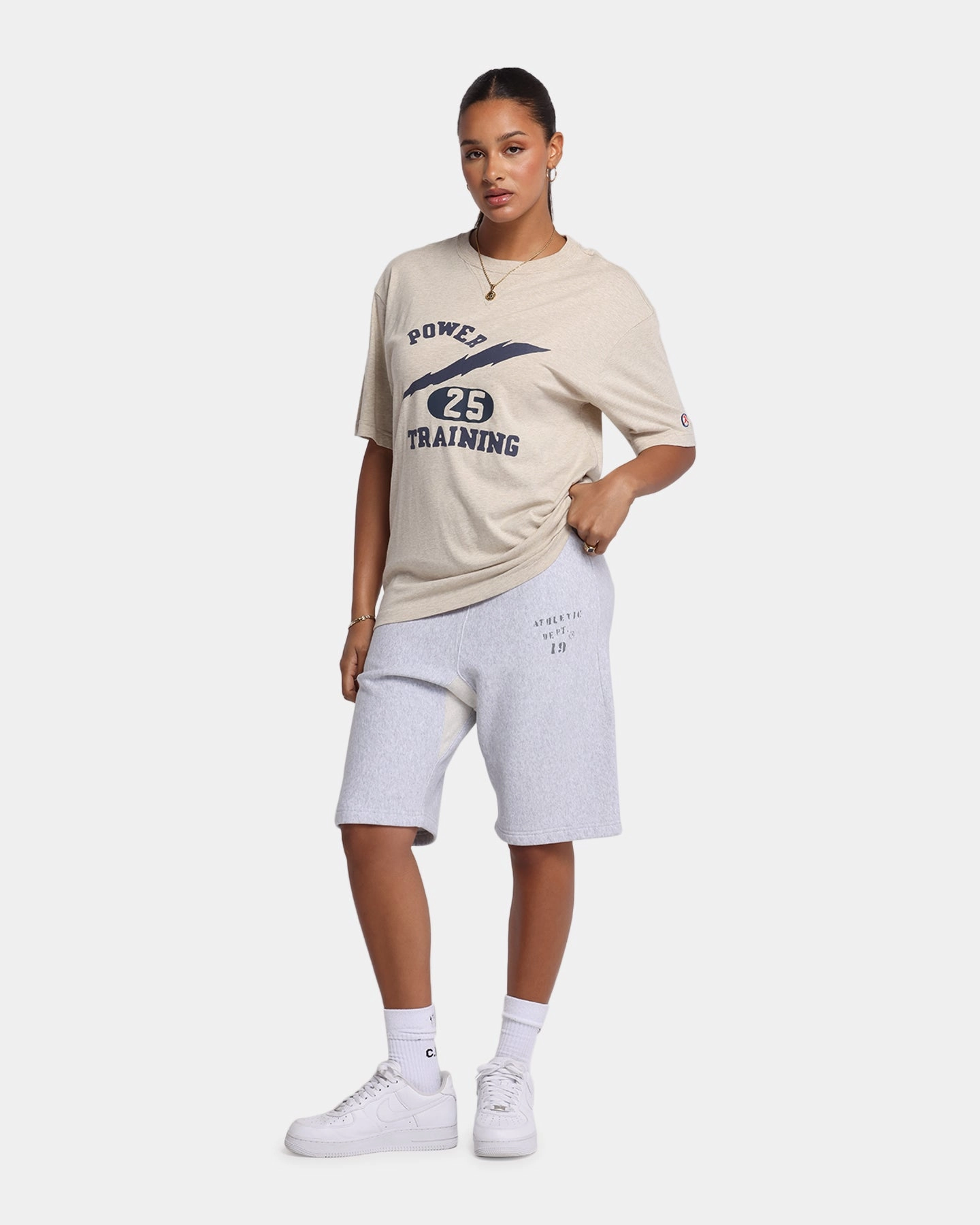 Champion Vintage Mix P.E Class T-Shirt Oatmeal Heather Relaxed Tank OdorResistantFinish