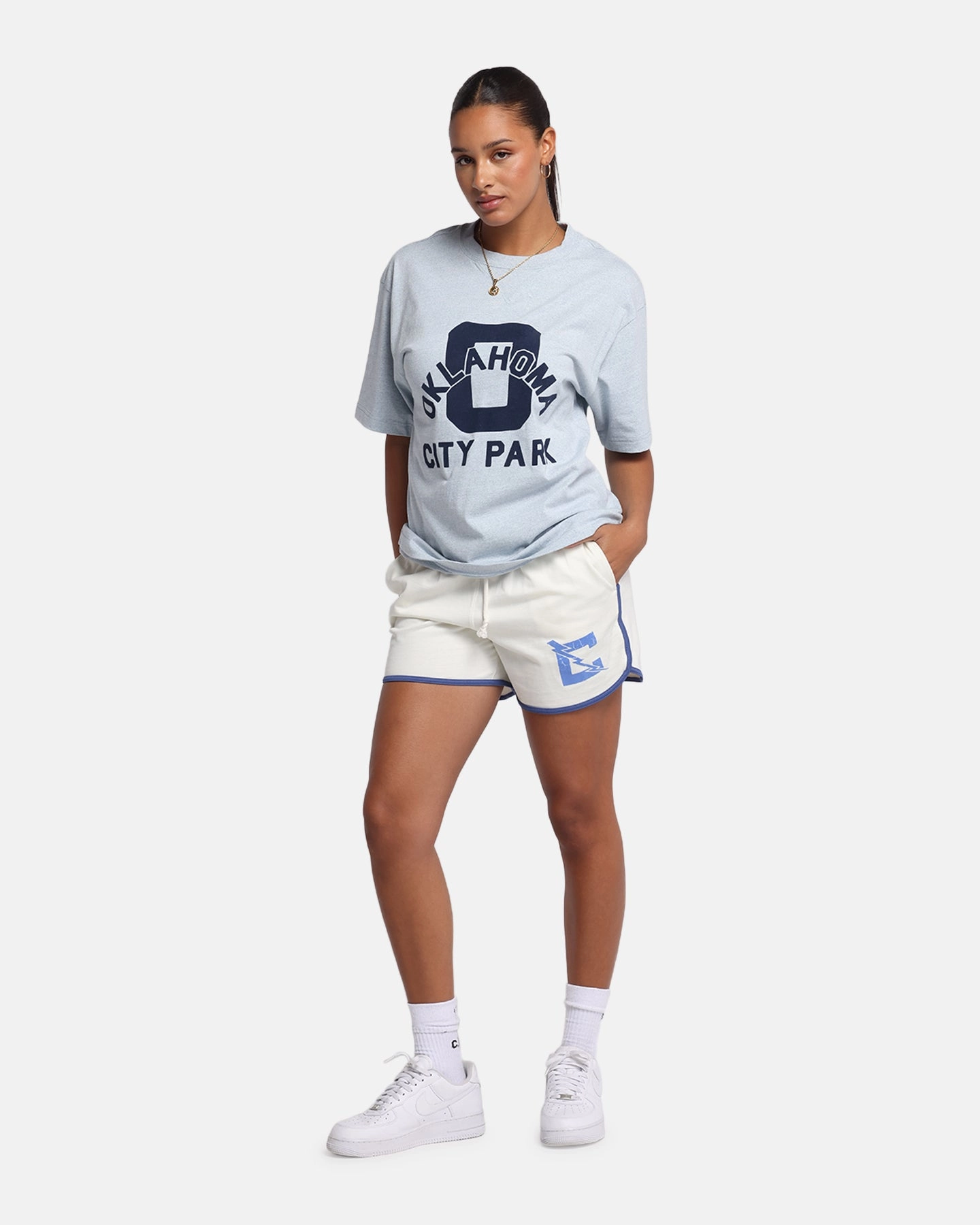 Champion Vintage Mix P.E Class T-Shirt Oxford Grey Heather NoRoll Hem Technology