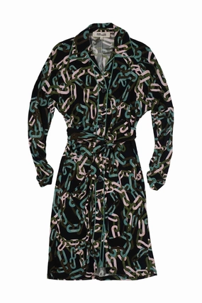 Relax Draping monochrome [WW30404] Diane Von Furstenberg | Knee Length Dress