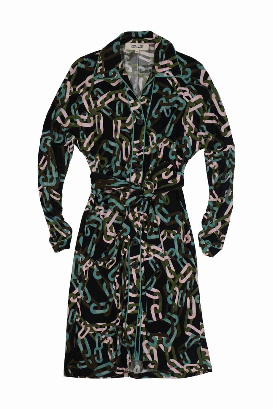 Relax Draping monochrome [WW30404] Diane Von Furstenberg | Knee Length Dress