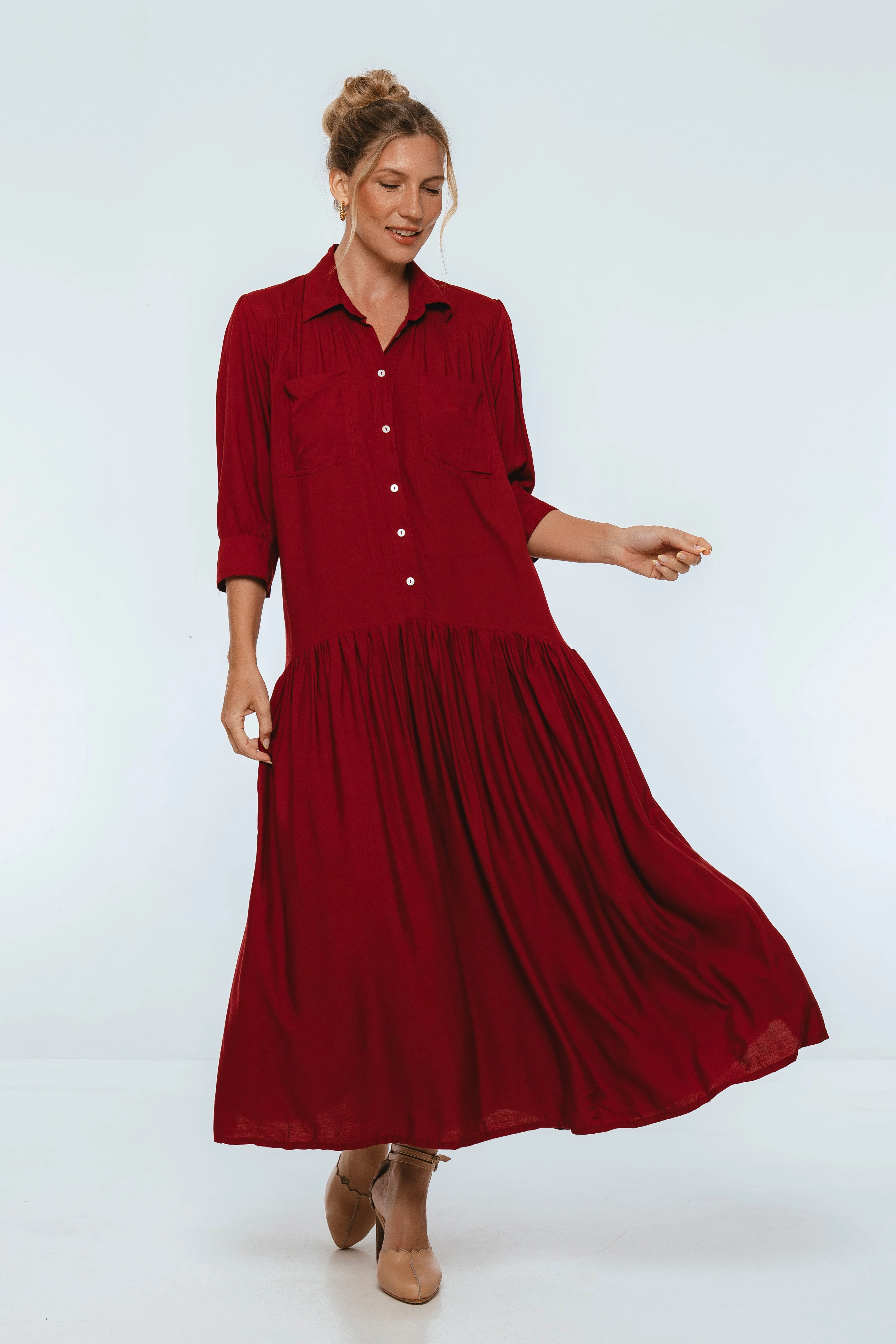 Trend Smart Colette Long Sleeve Shirt Dress