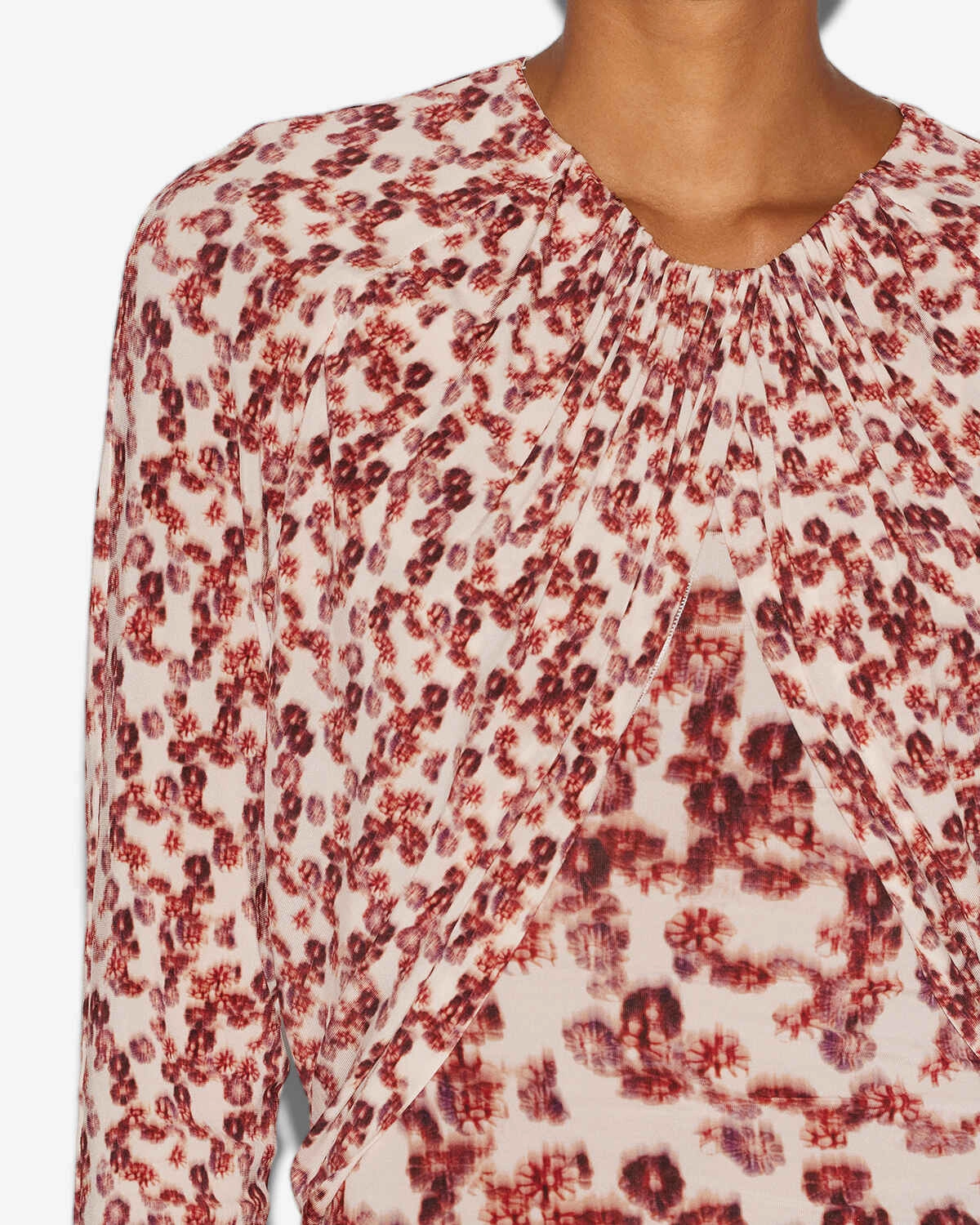 GAETANE TOP Subtle pattern Zip Front