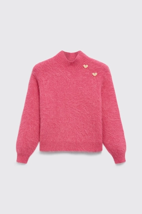 Non Restrictive Mobility Coeur Sweater in Rose