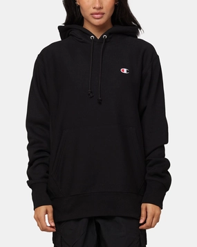 RawHemDetail Raw Edge Detail Champion Reverse Weave Small C Hoodie Black
