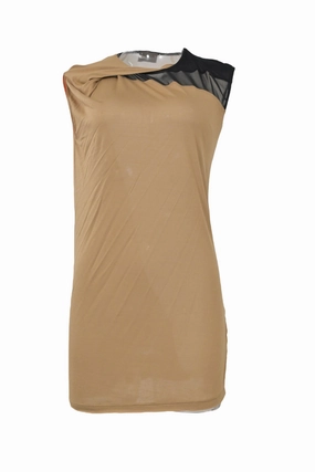 [WW35038] Costume National | Mini Dress Clean Edge Tulle-Overlay