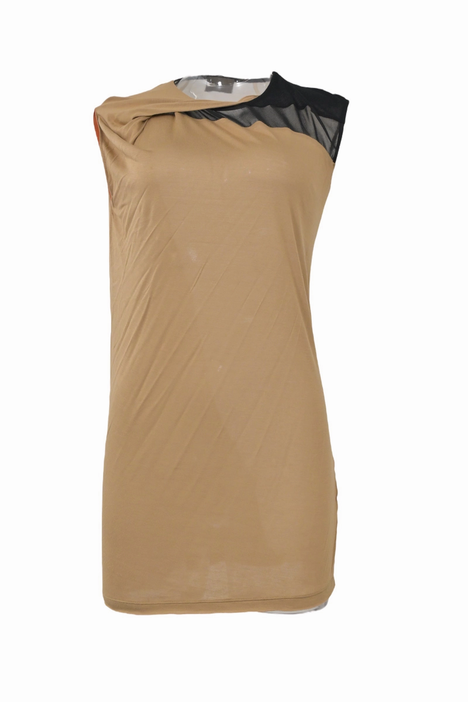 [WW35038] Costume National | Mini Dress Clean Edge Tulle-Overlay