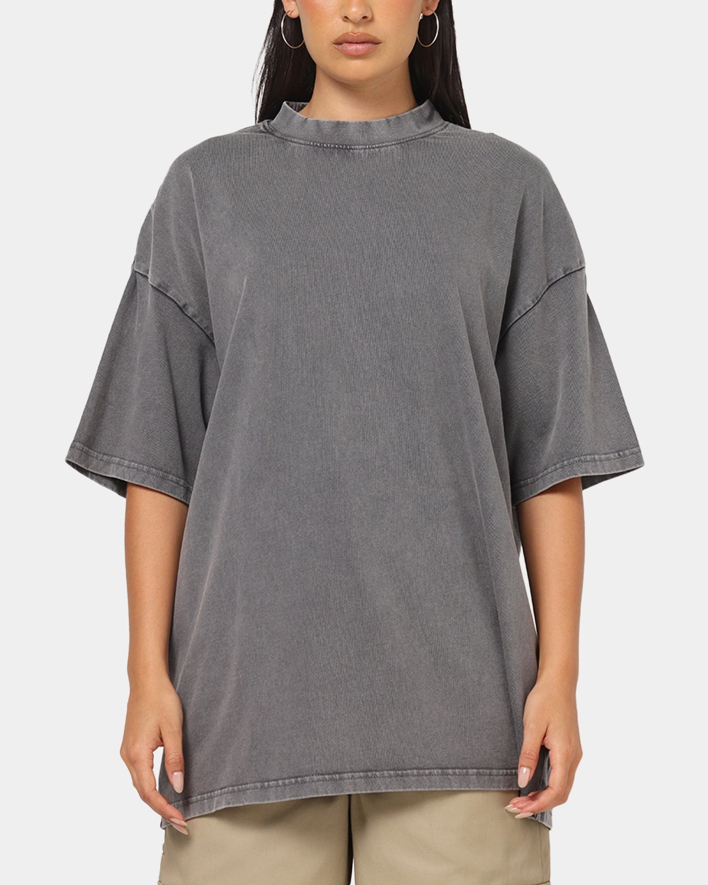American Thrift Everyday Oversized T-Shirt Washed Charcoal Ventilated Side Panels SnagResistant Fabric