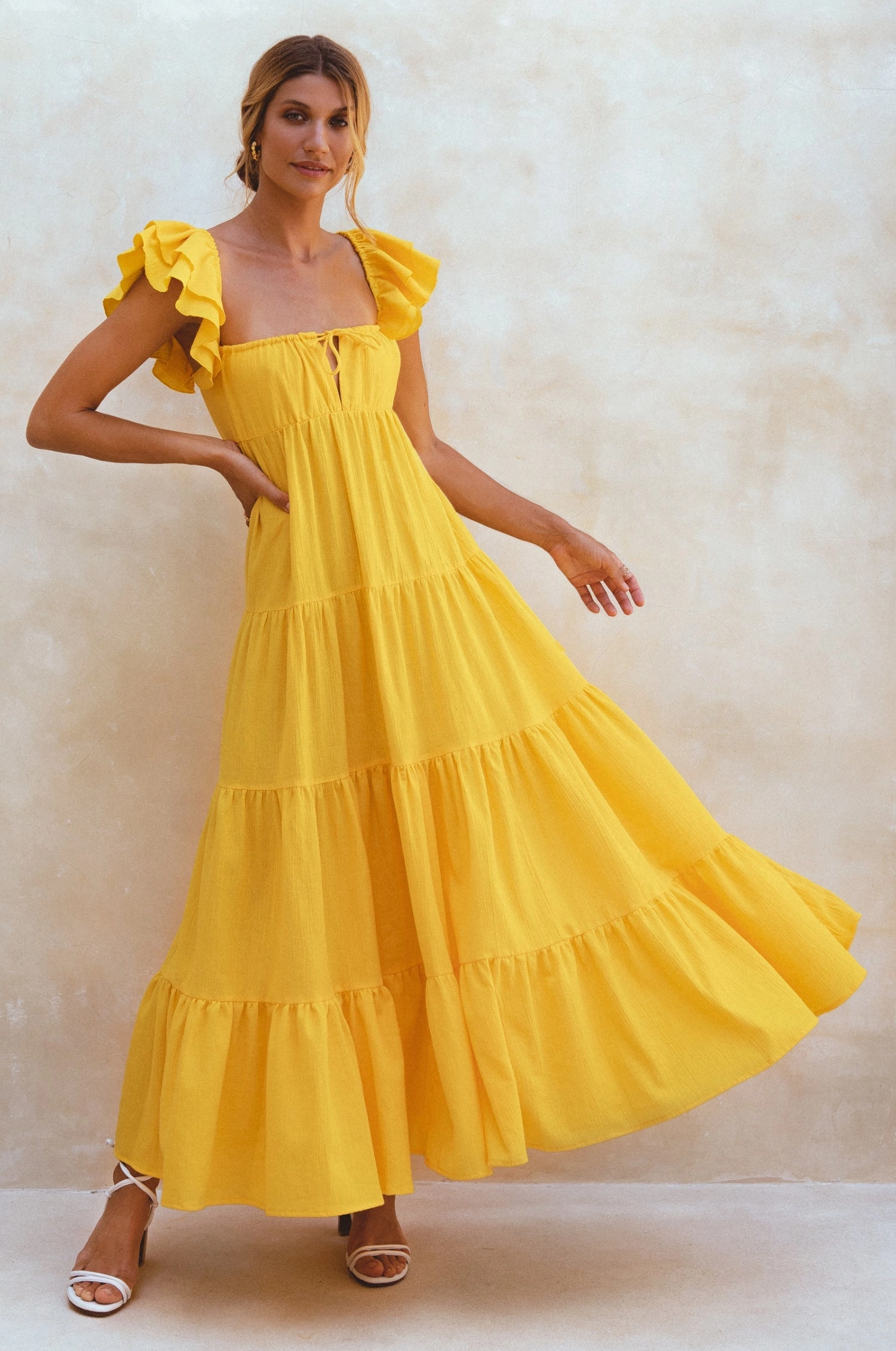 Nymph Bohemian Linen Maxi Dress Timeless Look Wear Cozy Design