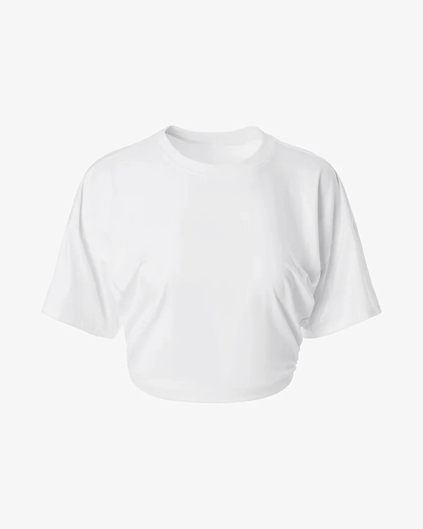 SubtleTexture Ruched Cropped Tee