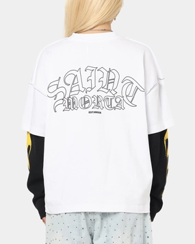 Casual dress Saint Morta La Flame Long Sleeve T-Shirt White/Black