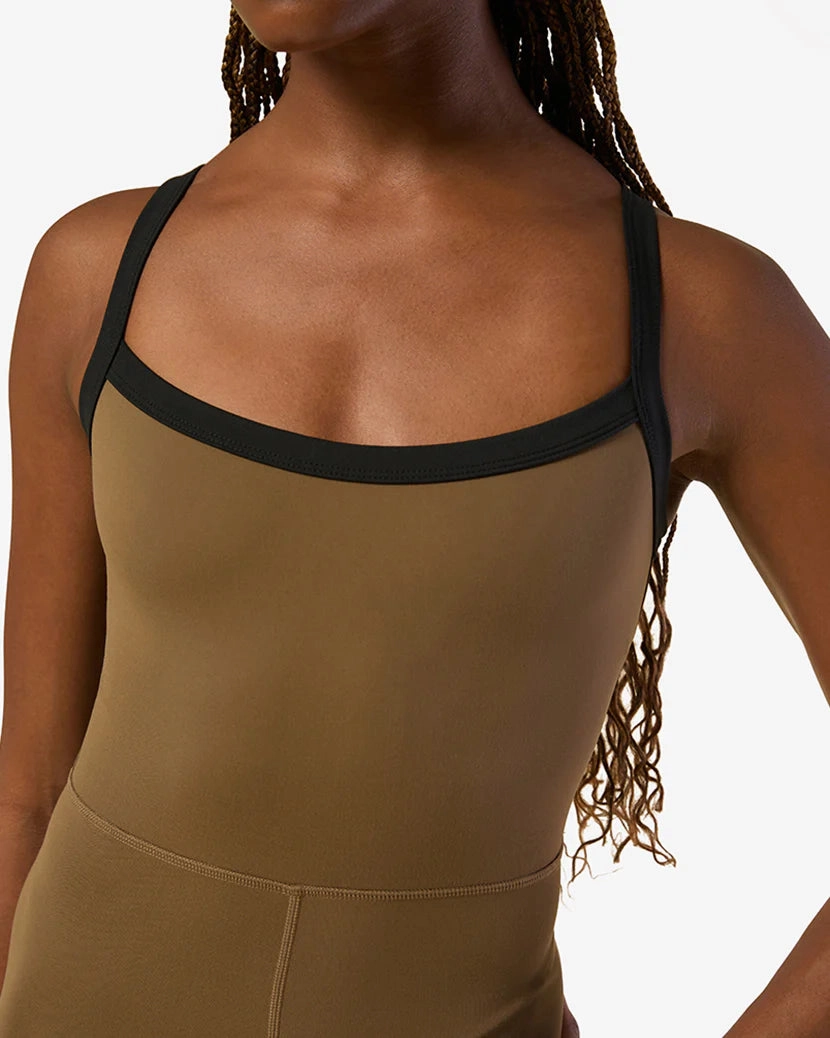 Multi-Purpose Functional accessories Contrast Strap Jumpsuit