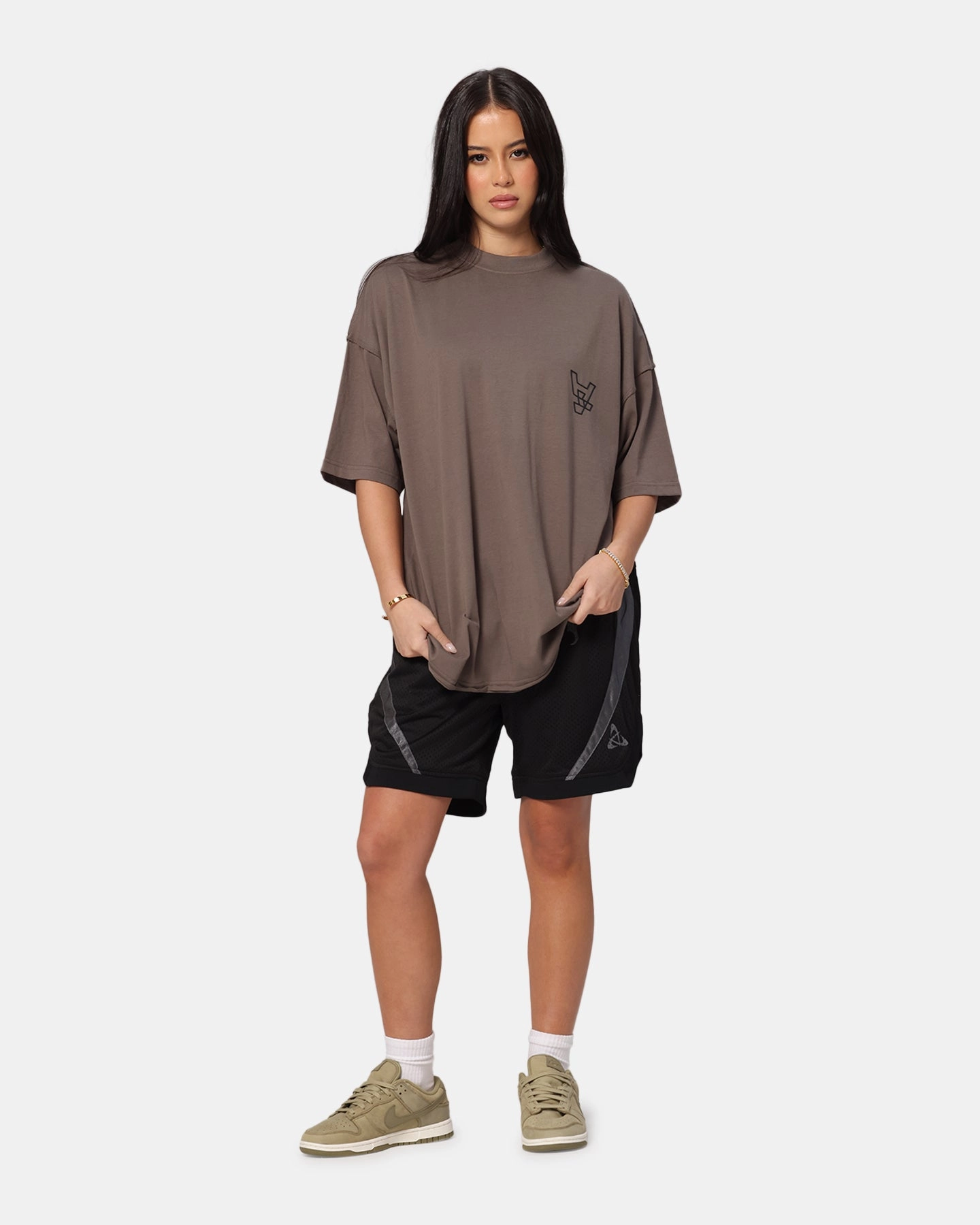 WideNeckOpening The Anti Order XY Aesthetic Non Seam T-Shirt Vintage Brown