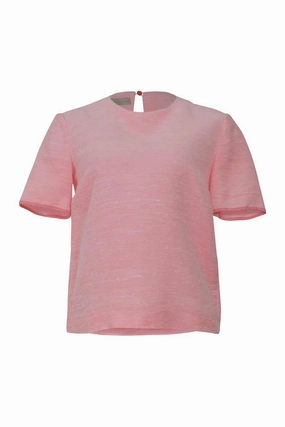 [WW36592] Stella McCartney | Short sleeve top Tencel Cotton Hybrid Weave