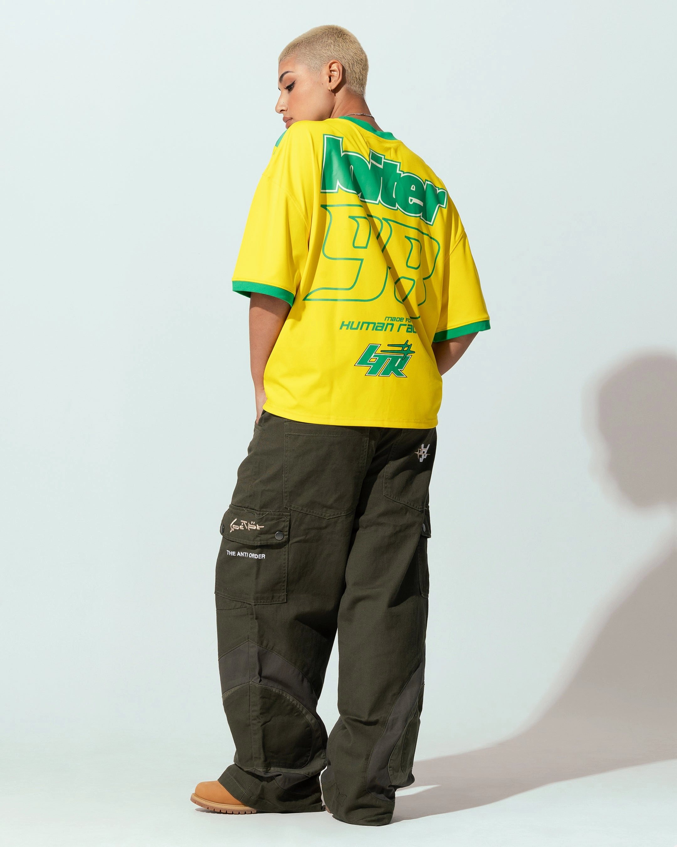 Loiter Tournament Jersey Yellow/Green TearResistant Blends CroppedLength
