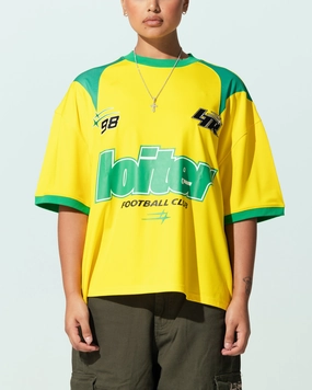 Loiter Tournament Jersey Yellow/Green Stretchable Blend StretchFit