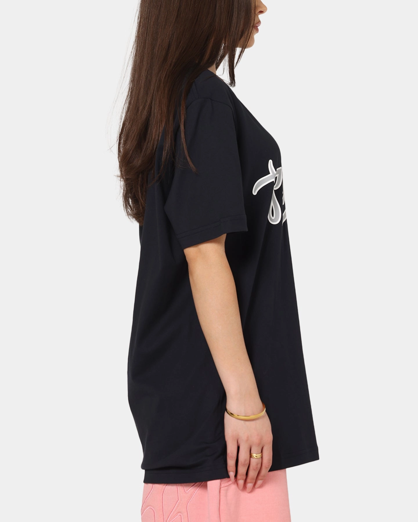 New Era New York Yankees 'Hyperfly Katakana x MLB' T-Shirt Navy Rolled Hem Detailing Flatlock Seam Technology