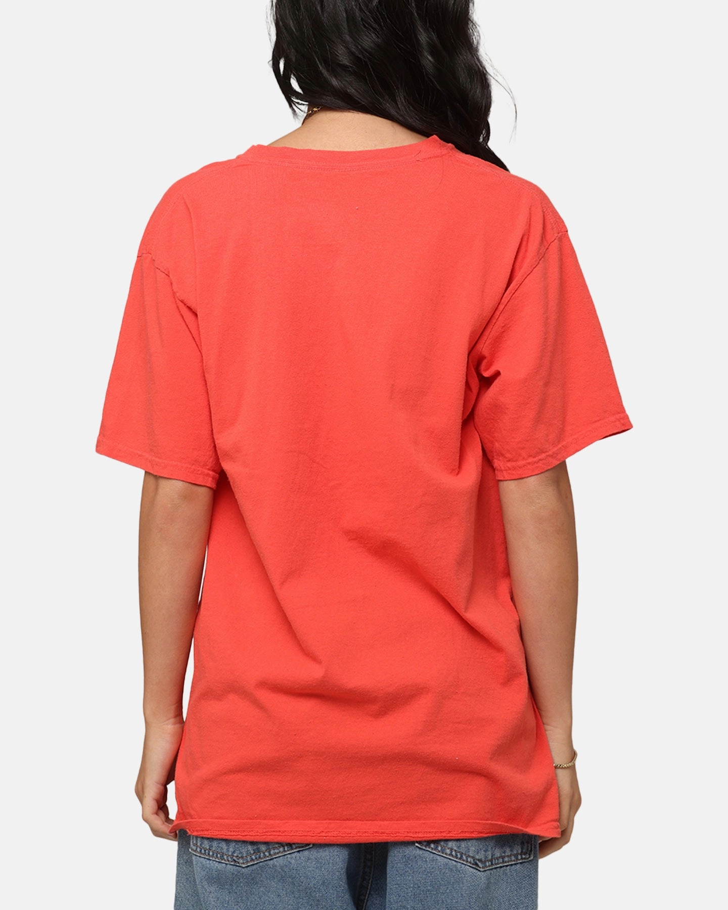 Curved Hemline Culture Kings Basic T-Shirt Red