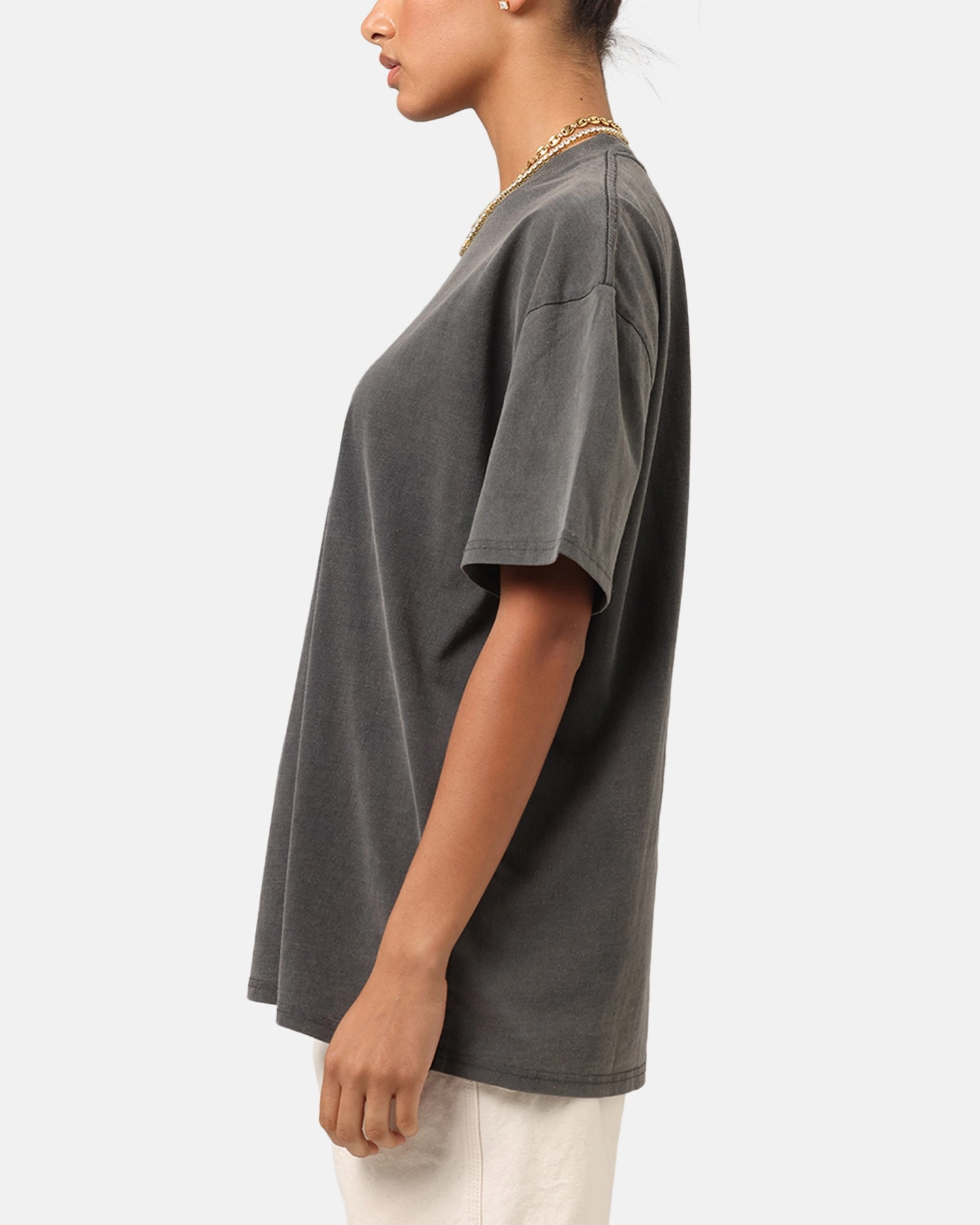 Culture Kings Boxy T-Shirt Black Wash Formal top ReflectiveTrims