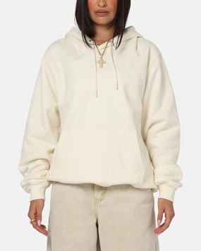 Two Tone Weave Culture Kings Standard Hoodie Off White