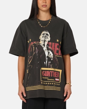 Culture Kings X WWE Gunther Summer Slam Heavy T-Shirt Black Wash ZeroWaste Pattern MicrofiberTech