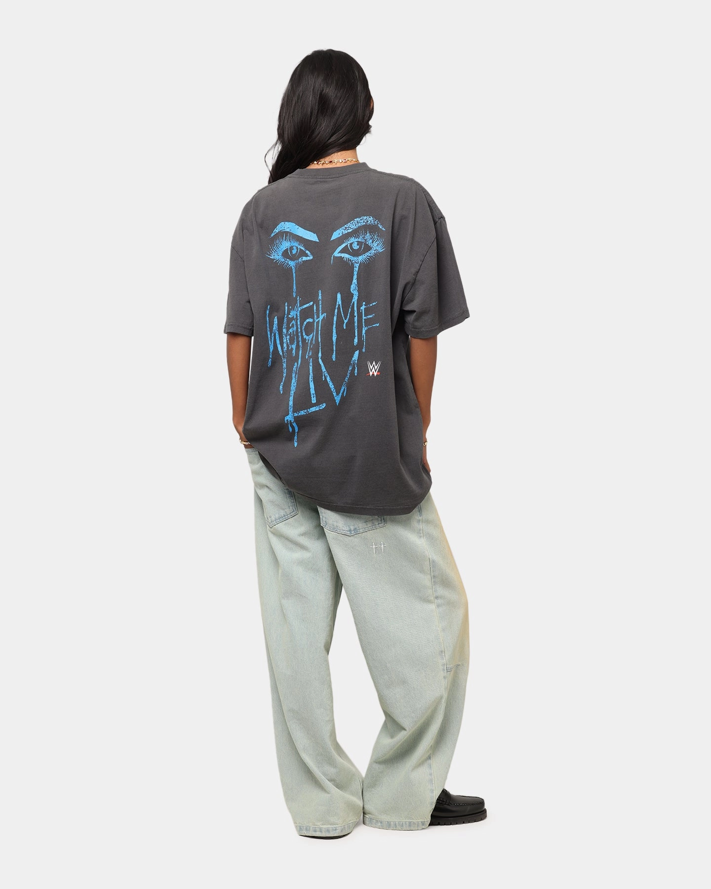 Wrinkle Free Texture HighNeckCut Culture Kings X WWE Liv Morgan Heavy T-Shirt Black Wash