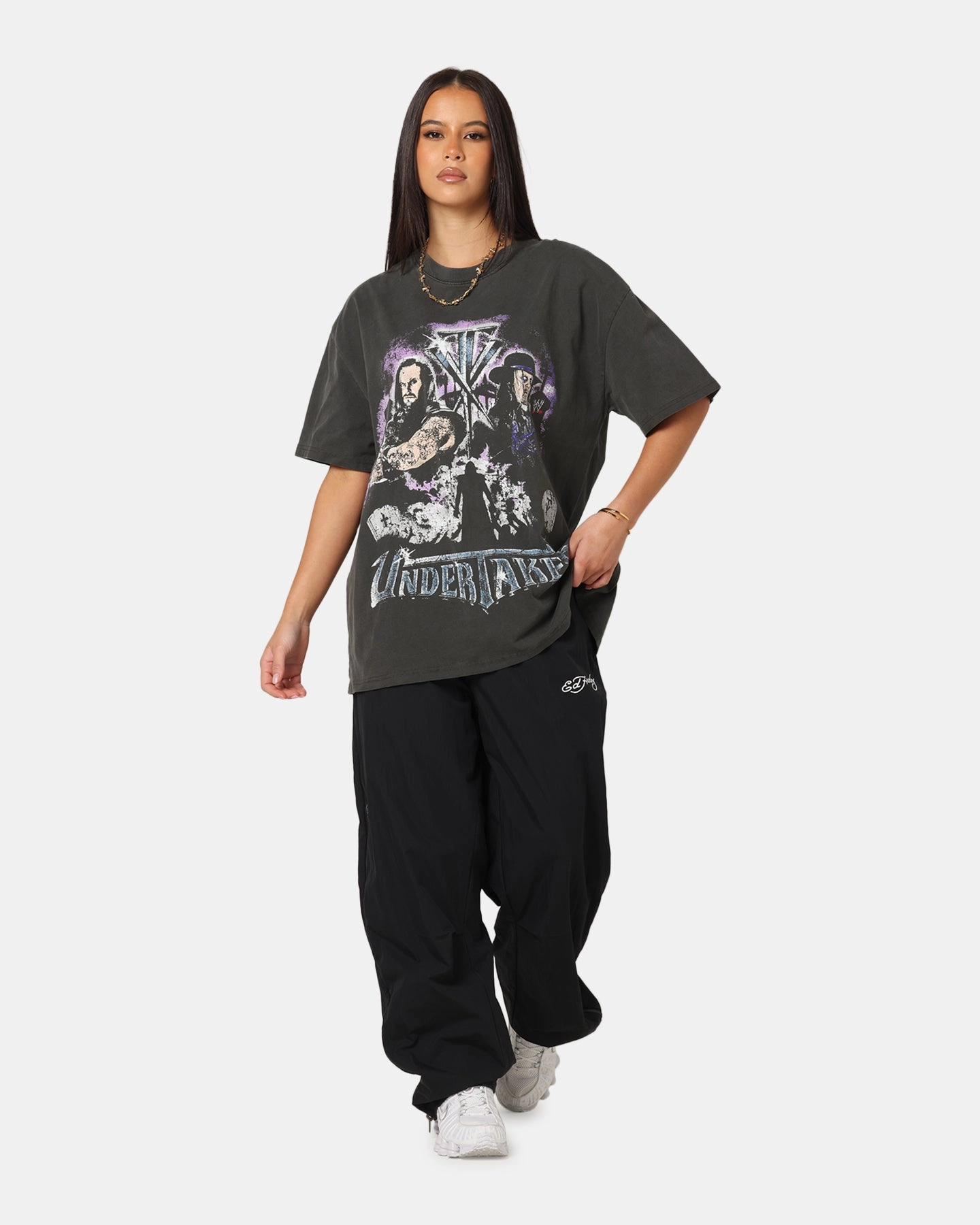 WideNeckOpening AntiStatic Coating Culture Kings X WWE The Undertaker Summer Slam Heavy T-Shirt Black Wash