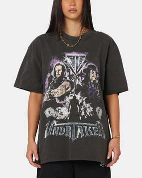 Culture Kings X WWE The Undertaker Summer Slam Heavy T-Shirt Black Wash Flexible Shoulder Gusset Sporty T-shirt