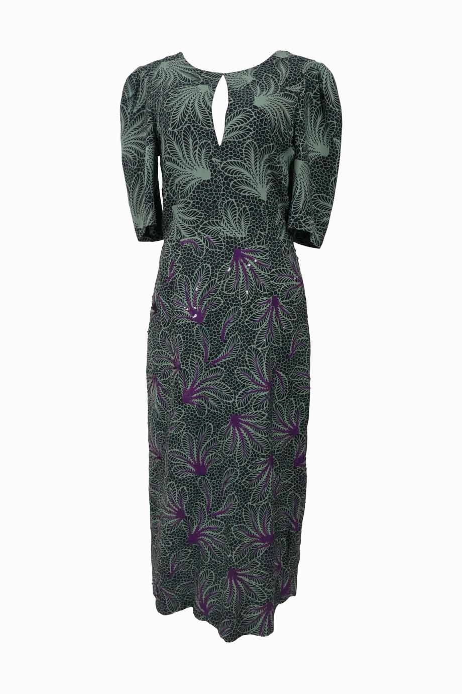 Slit-Hem Nordic Plain [WW40637] Dries Van Noten | Midi Dress